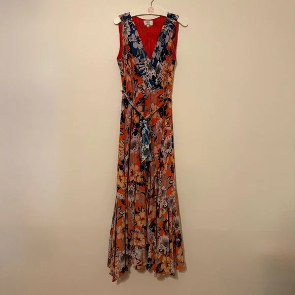 Johnny Was Jade 100% Silk Priyanka Floral Wrap Dress - Picture 2 of 4